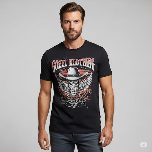 Round Neck Printed T Shirt